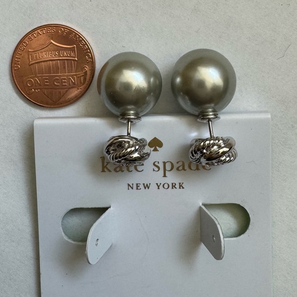 Kate Spade faux pearl stud earrings - Picture 6 of 7